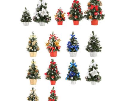 Artificial Tabletop Mini Christmas Tree Decor Miniature Xmas Tree Red Sale