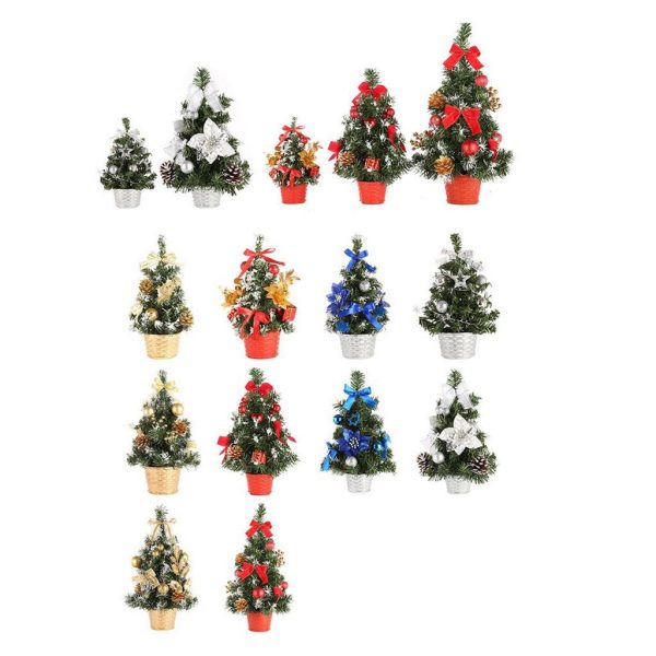 Artificial Tabletop Mini Christmas Tree Decor Miniature Xmas Tree Red Sale