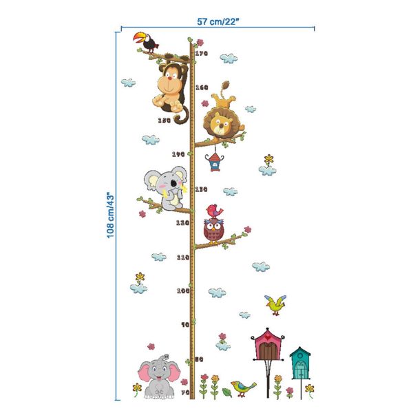 Kids Growth Height Chart Wall Door Sticker Ruler Nursery Decor 30x90cm_1pc Cheap