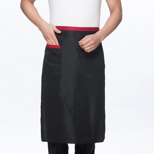 Half Waist Kitchen Apron Catering Chef Hotel Server Waiter Pub Apron Black Online now