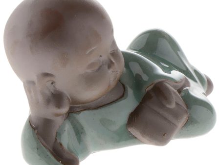 Ceramic Small Buddha Statue Monk Figurine Tea pet Ornaments Style-3 Online Hot Sale