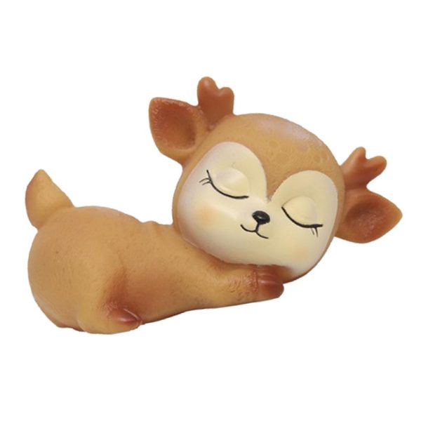 Lovely Fawn Ornaments Silicone Kawaii Sleeping Animal Baby Decor Style02 Online Sale