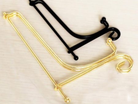 Iron Display Easel China Bowl Plate Tabletop Display Rack Holder Gold 6inch Cheap