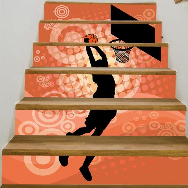 6pcs set 3D Stair Decals Stickers Stair Risers Decals Staircase Stickers D Online Sale