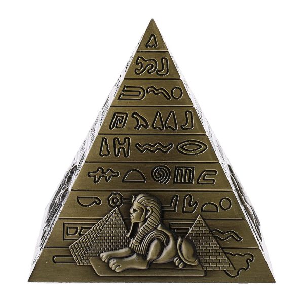 Metal Handicrafts Egyptian Pyramids Building Model Home Bookshelf Ornament Bronze Fashion