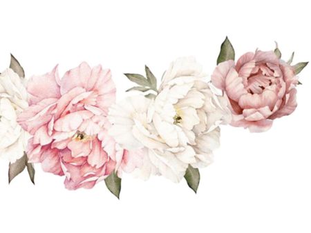 Peony Flowers Wall Sticker Waterproof PVC Discount