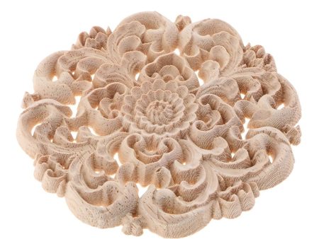 European Style Wood Round Carved Appligue For Furniture Decoration Size_S Online