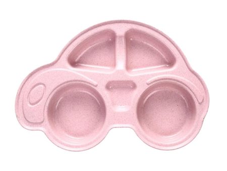 Cute Car Shaped Meal Tray Food Fruit Plate for Baby Toddler Children s Pink Sale