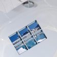 6pcs 13x13cm 3D Effect Anti Slip Waterproof Bathtub Sticker Penguin Hot on Sale